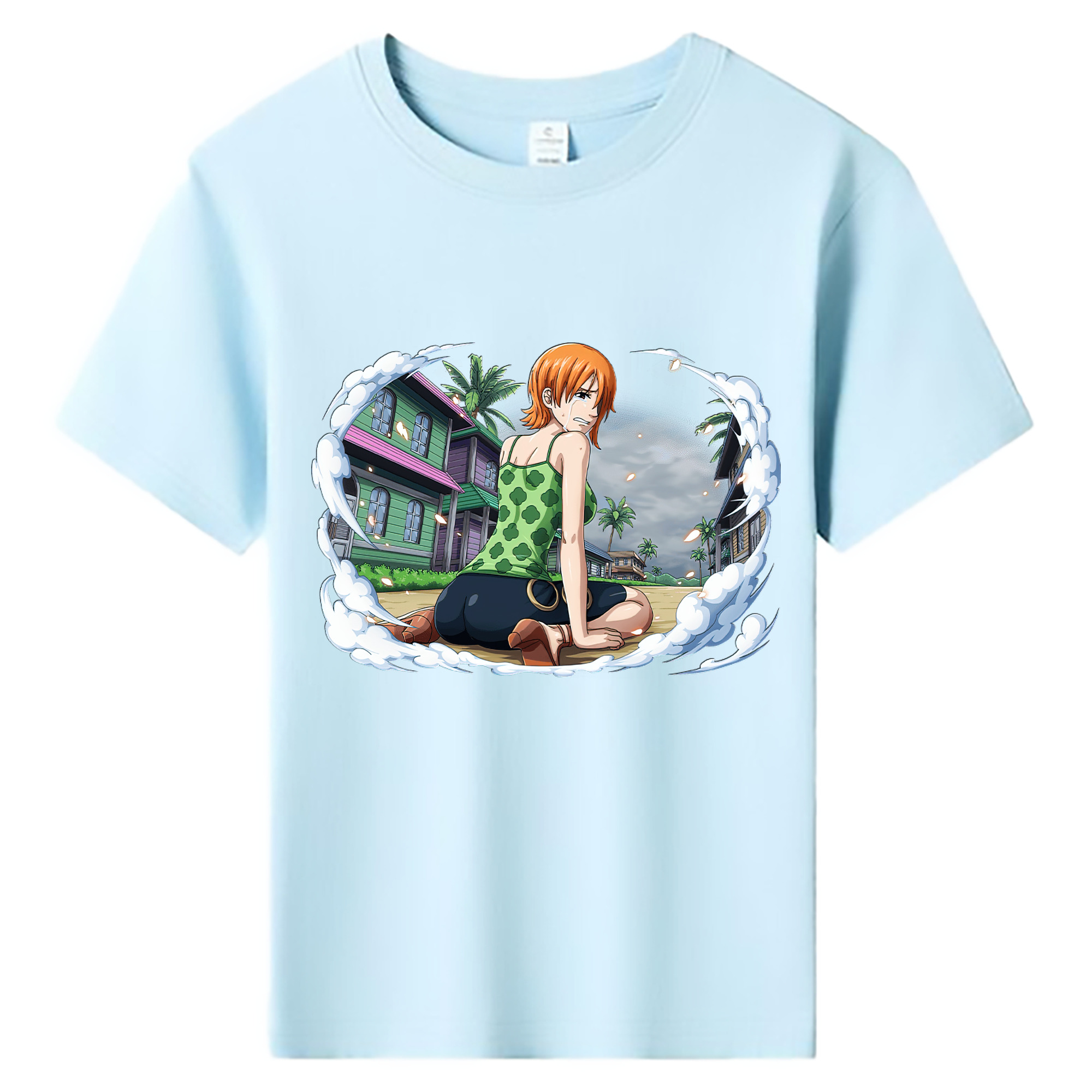 （画像用） ワンピース ナミ ONE PIECE Nami 綿100％キッズTシャツ（フロントプリント）